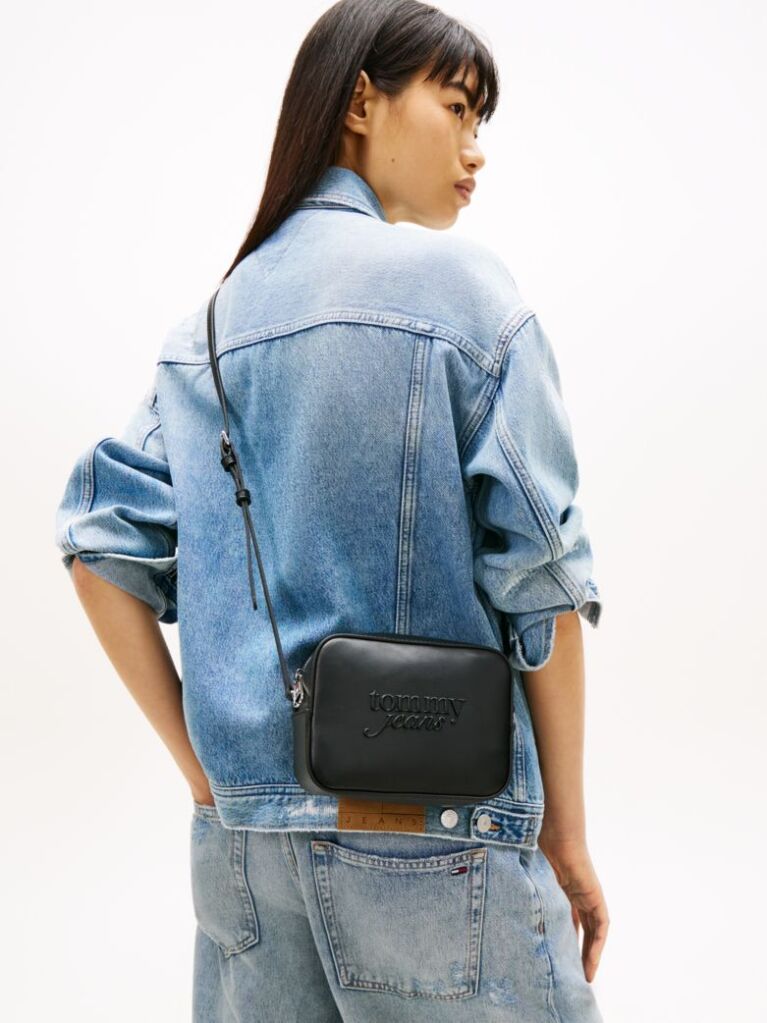 Black Essential Logo Crossbody Camera Bag  Women