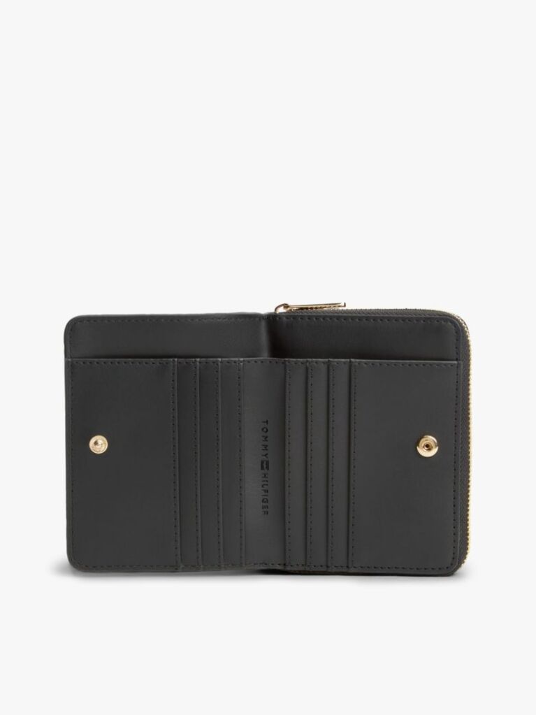 Black Hilfiger Icon Zip-Around Flap Wallet  Women