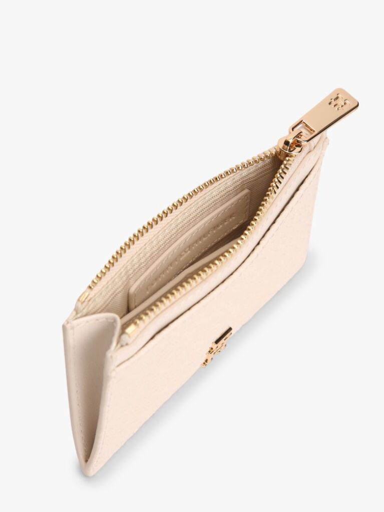Beige Hilfiger Icon Debossed Credit Card Holder  Women