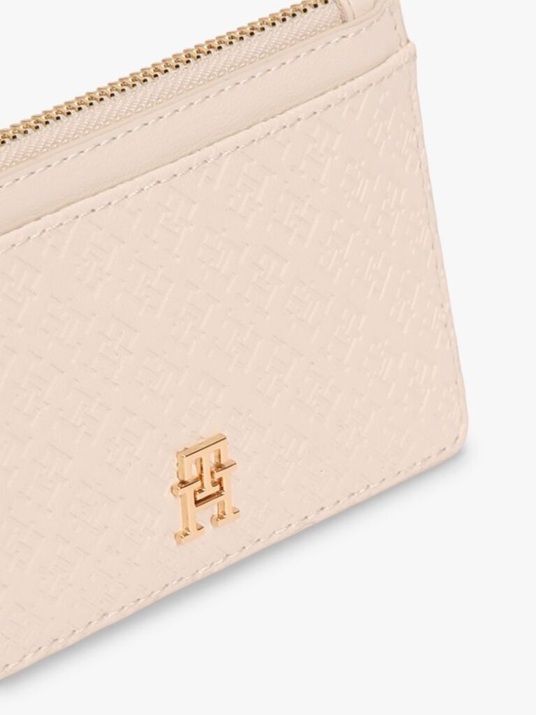 Beige Hilfiger Icon Debossed Credit Card Holder  Women