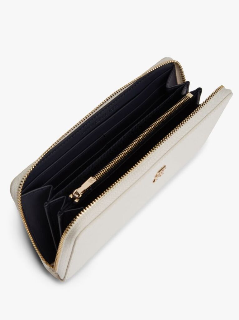 Beige Hilfiger Icon Debossed Zip-Around Wallet  Women