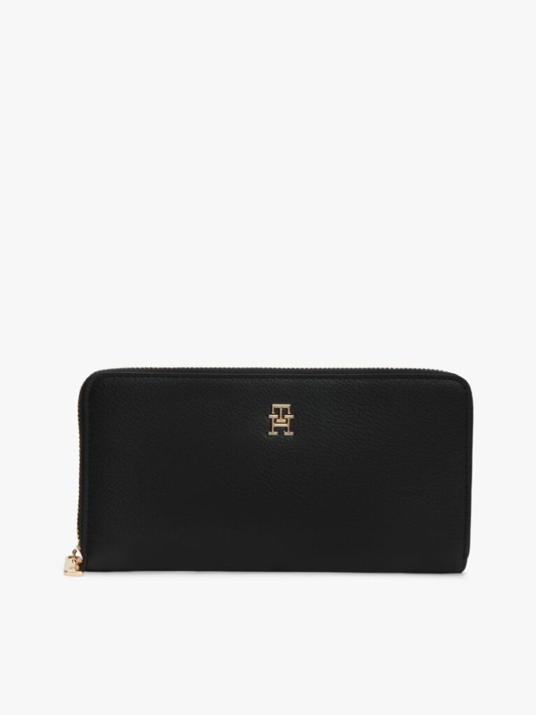 Black Hilfiger Icon Zip-Around Wallet  Women