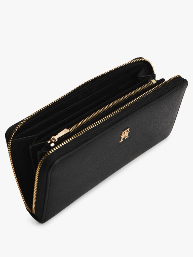 Black Hilfiger Icon Zip-Around Wallet  Women