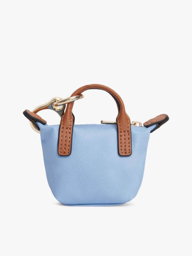 Blue Tote Bag Keyring Pouch Charm  Women