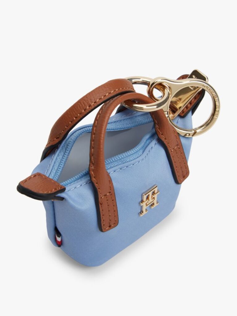 Blue Tote Bag Keyring Pouch Charm  Women