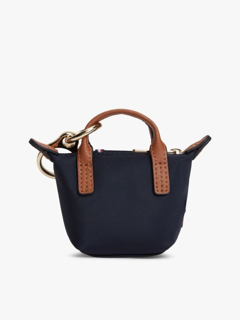 Blue Tote Bag Keyring Pouch Charm  Women