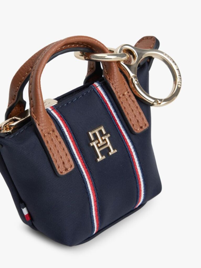 Blue Tote Bag Keyring Pouch Charm  Women