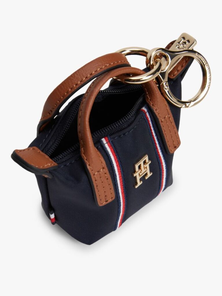 Blue Tote Bag Keyring Pouch Charm  Women