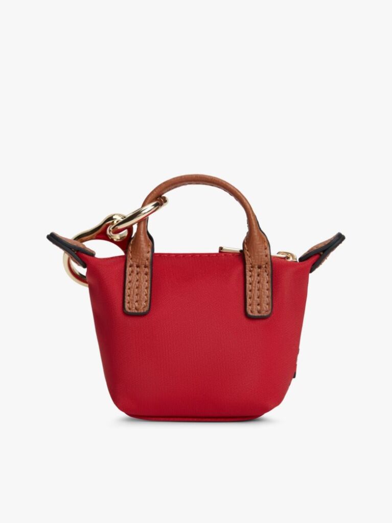 Red Tote Bag Keyring Pouch Charm  Women