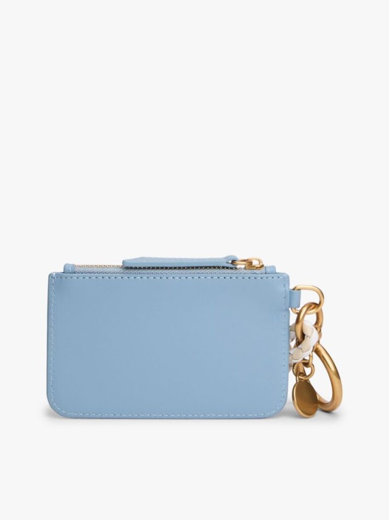 Blue Multi Charm Leather Keyring Purse  Women