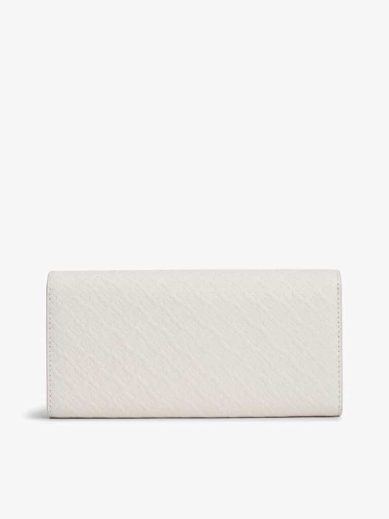 Beige Hilfiger Icon Embossed Flap Wallet  Women