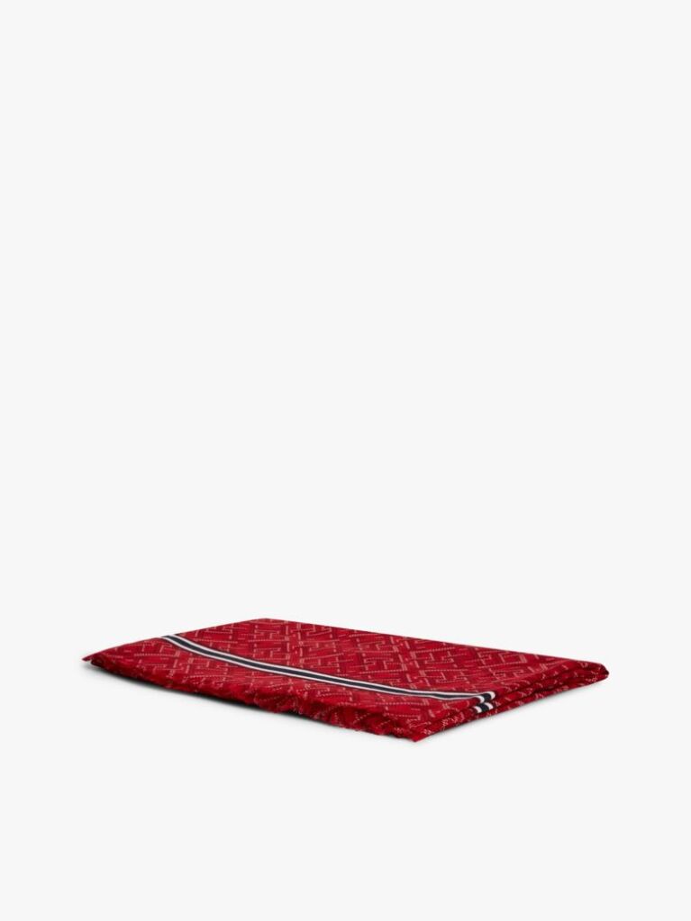 Red TH Monogram Lightweight Scarf  Women