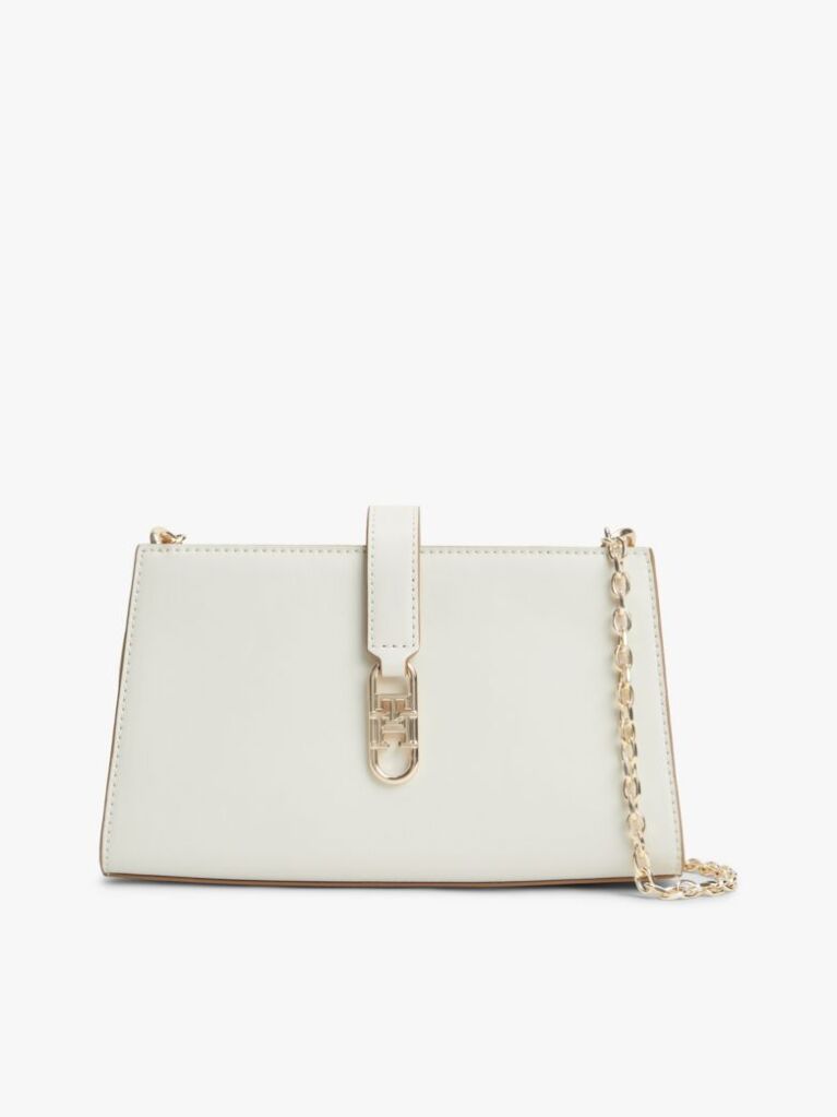 Beige TH Monogram Chain Strap Crossover Bag  Women