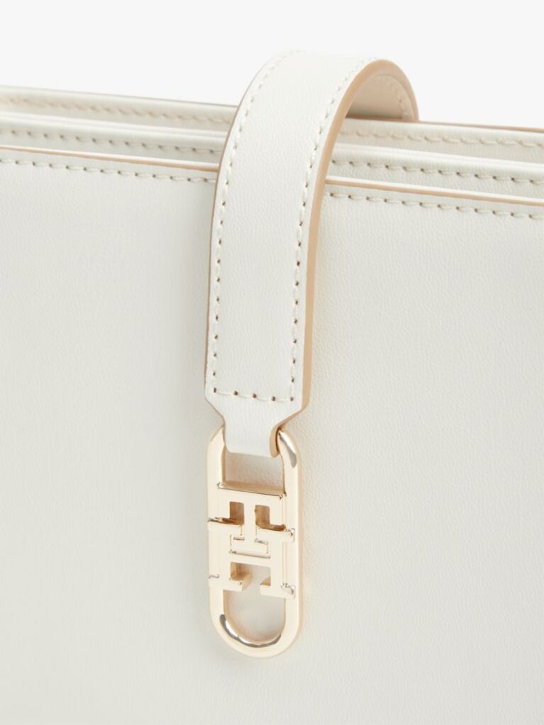 Beige TH Monogram Chain Strap Crossover Bag  Women