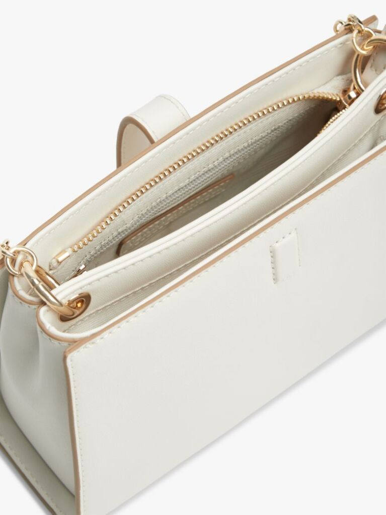 Beige TH Monogram Chain Strap Crossover Bag  Women