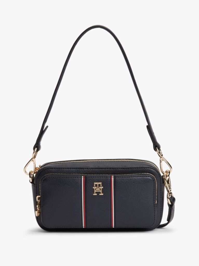 Blue Signature Shoulder Camera Bag  Women