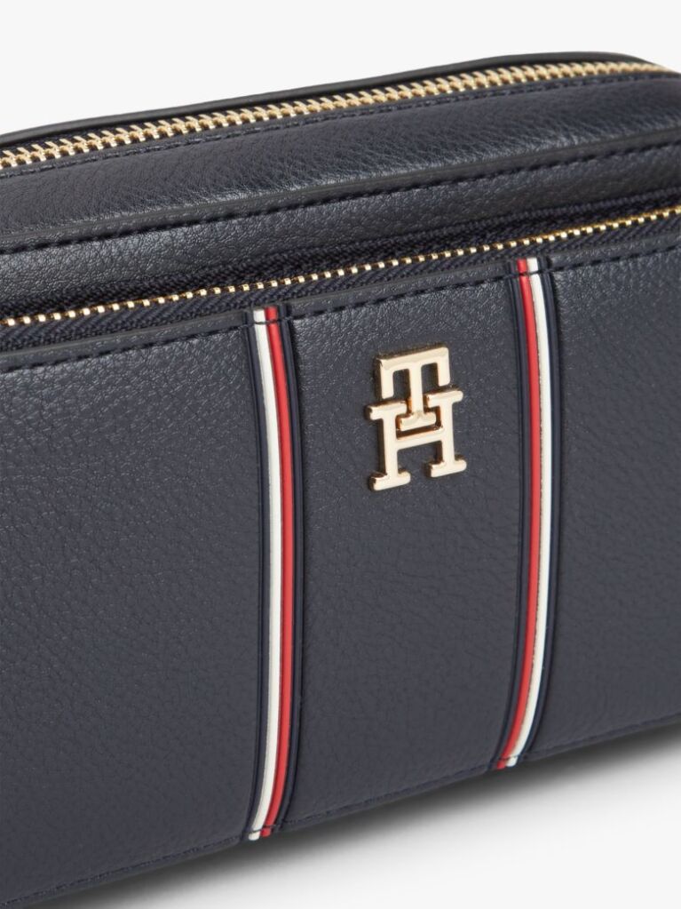 Blue Signature Shoulder Camera Bag  Women