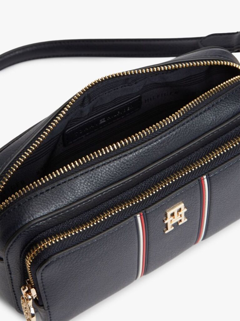 Blue Signature Shoulder Camera Bag  Women
