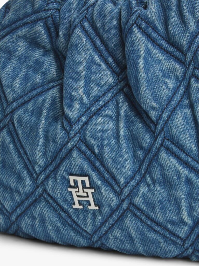 Denim Quilted Denim TH Monogram Crossbody Bag  Women
