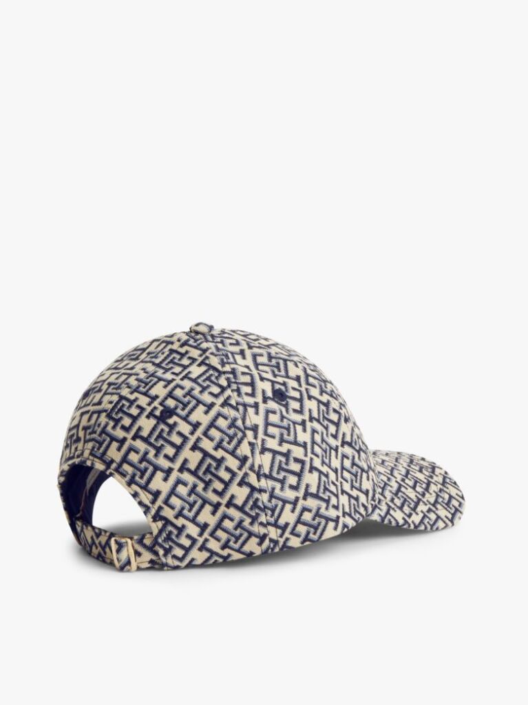Blue TH Monogram Jacquard Baseball Cap  Women