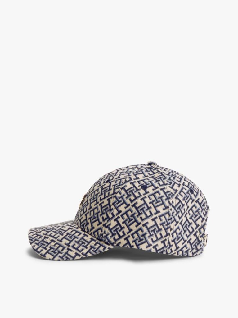 Blue TH Monogram Jacquard Baseball Cap  Women
