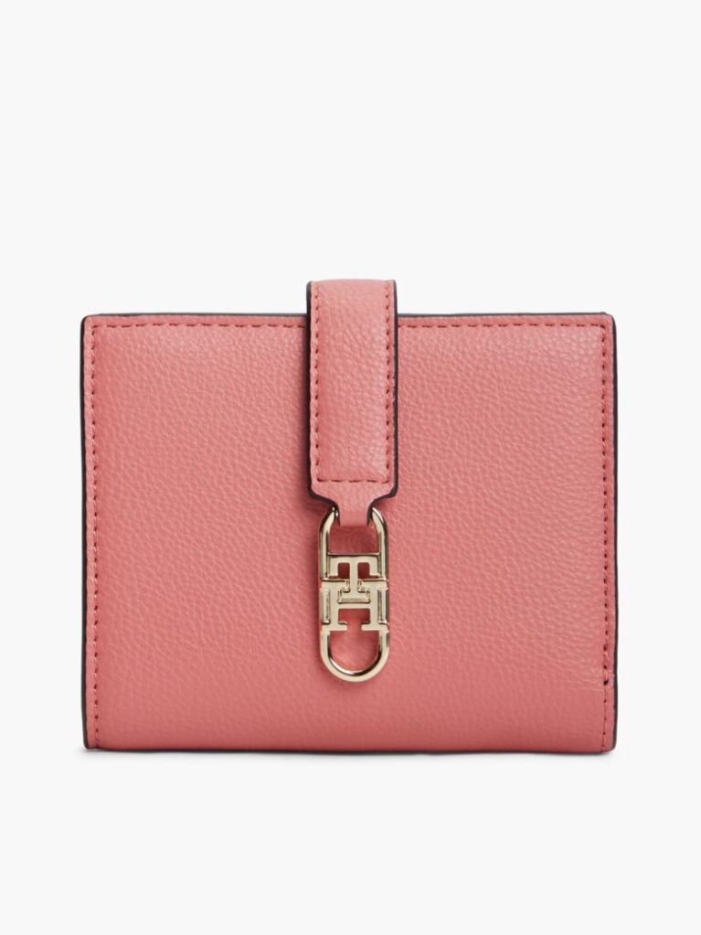 Pink TH Monogram Plaque Bifold Wallet  Women