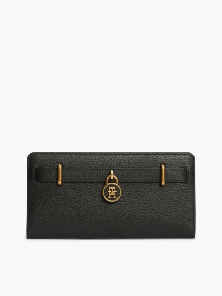 Black The American Icon Leather Bifold Wallet  Women