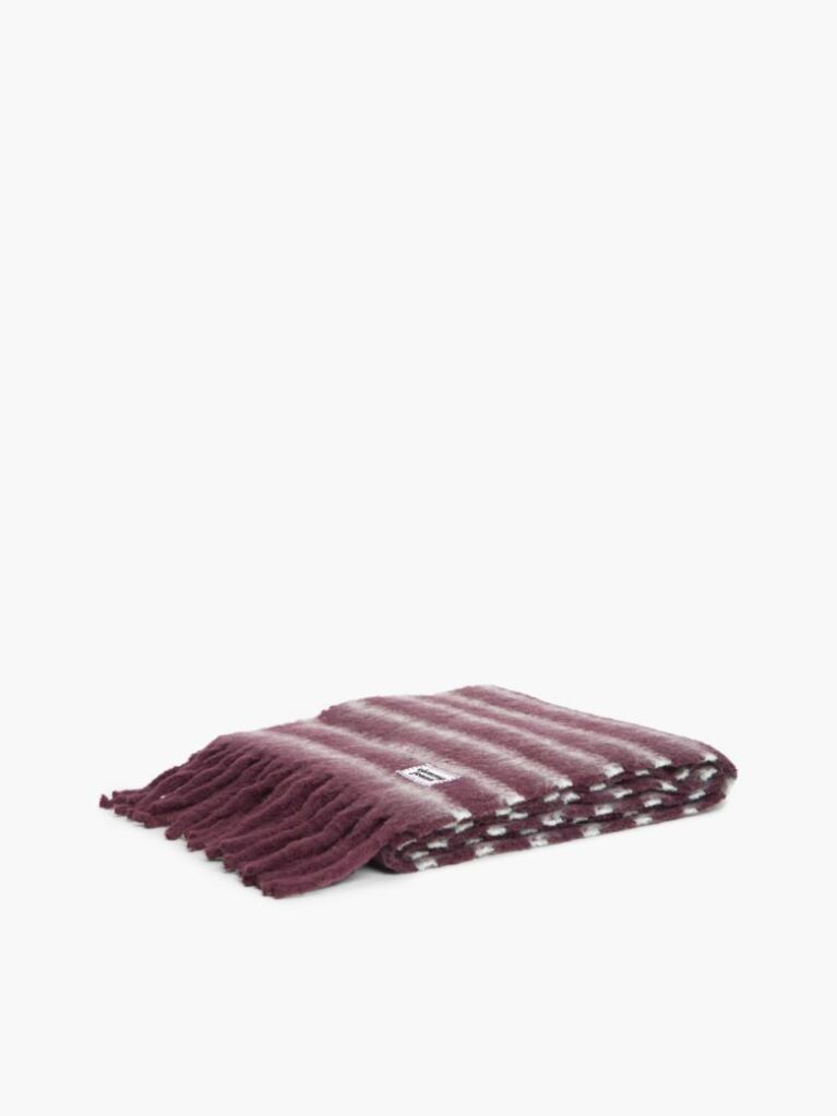 Multi Wool Blend Logo Fringe Scarf  Women
