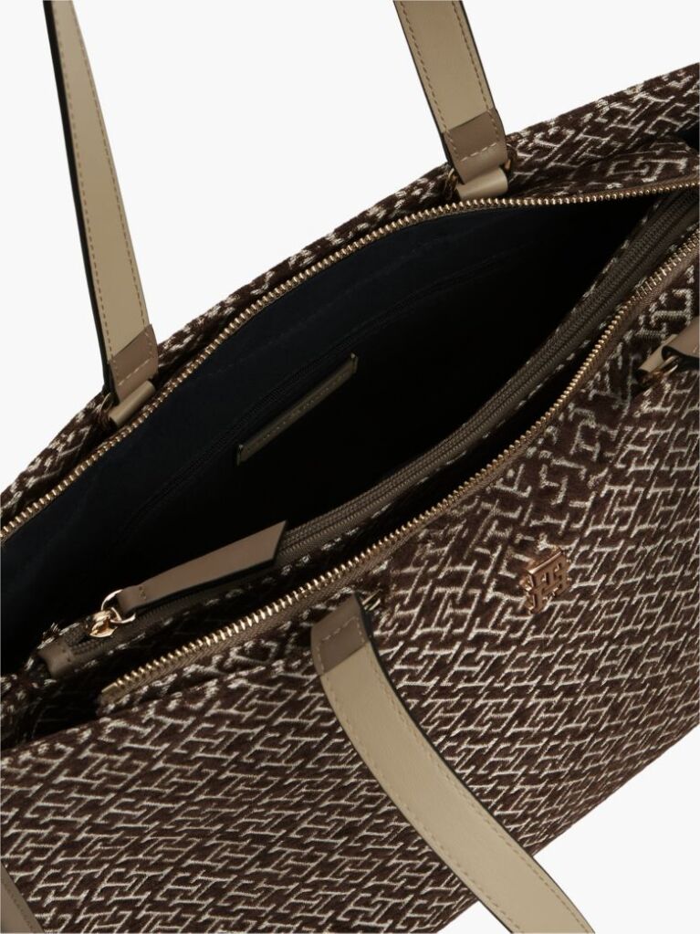 Beige TH Monogram Jacquard Tote Bag  Women