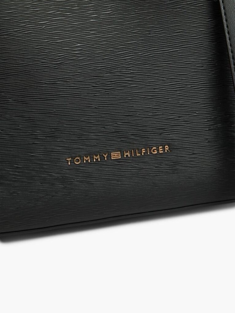 Black Modern Textured Tote Bag  Women