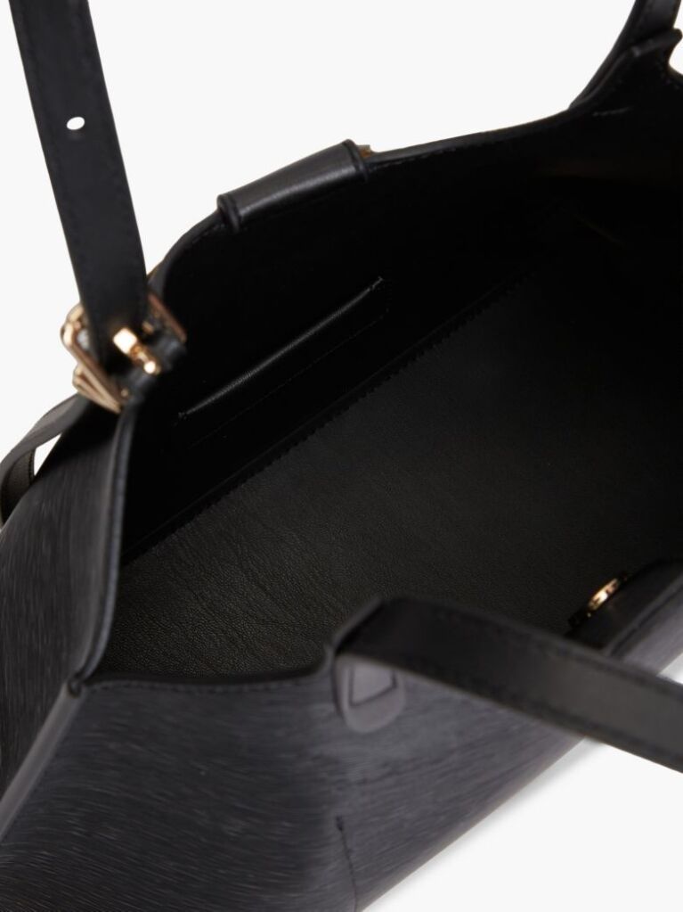 Black Modern Textured Tote Bag  Women