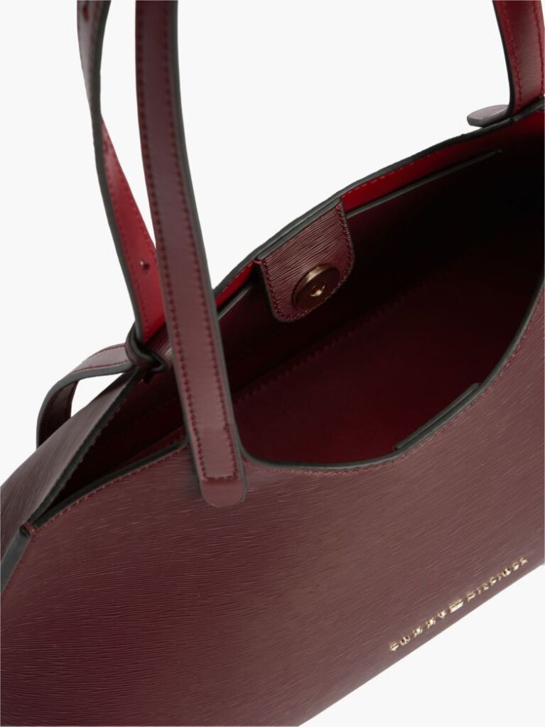 Red Modern Textured Tote Bag  Women