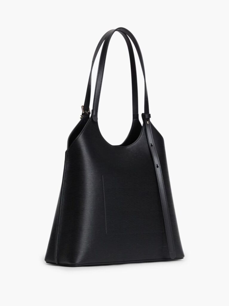 Black Modern Textured Tote Bag  Women