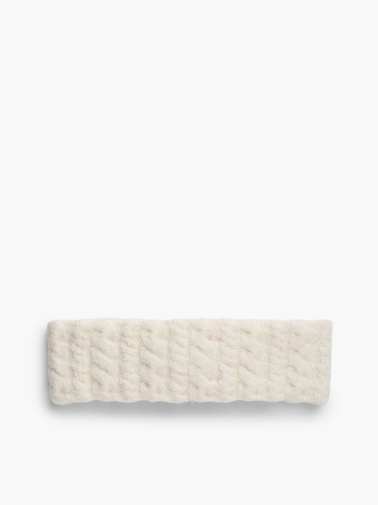 Beige Enamel Flag Headband With Alpaca  Women
