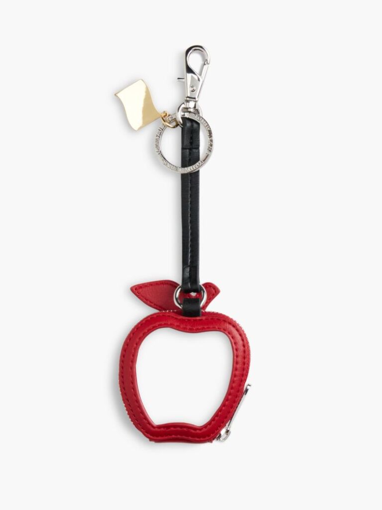Red Signature Logo Apple Purse Charm  Women