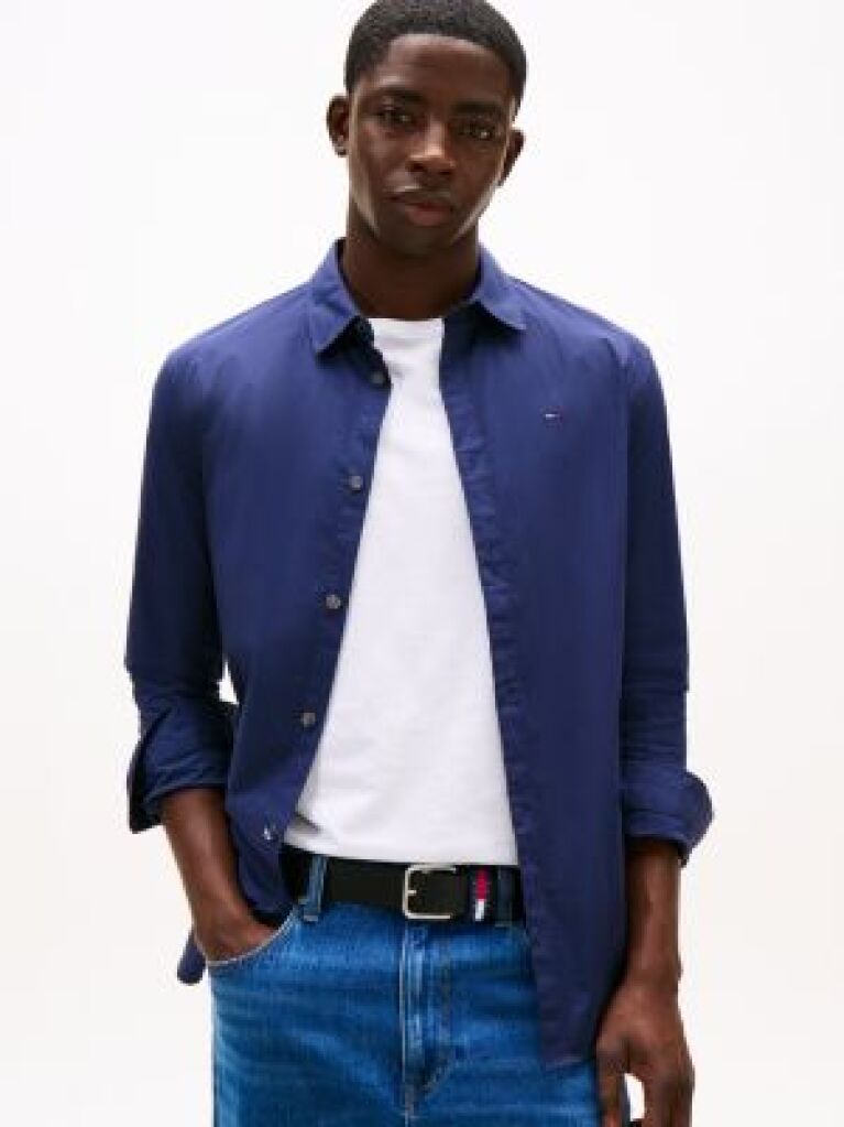 Black Stretch Slim Fit Shirt  Men