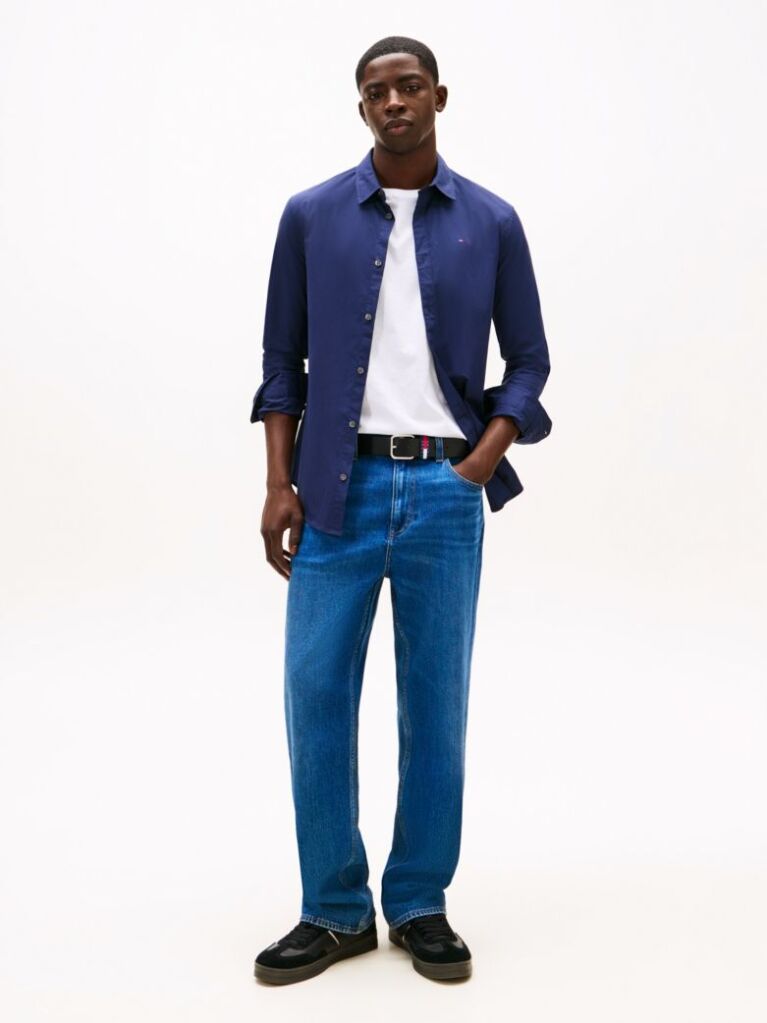 Black Stretch Slim Fit Shirt  Men