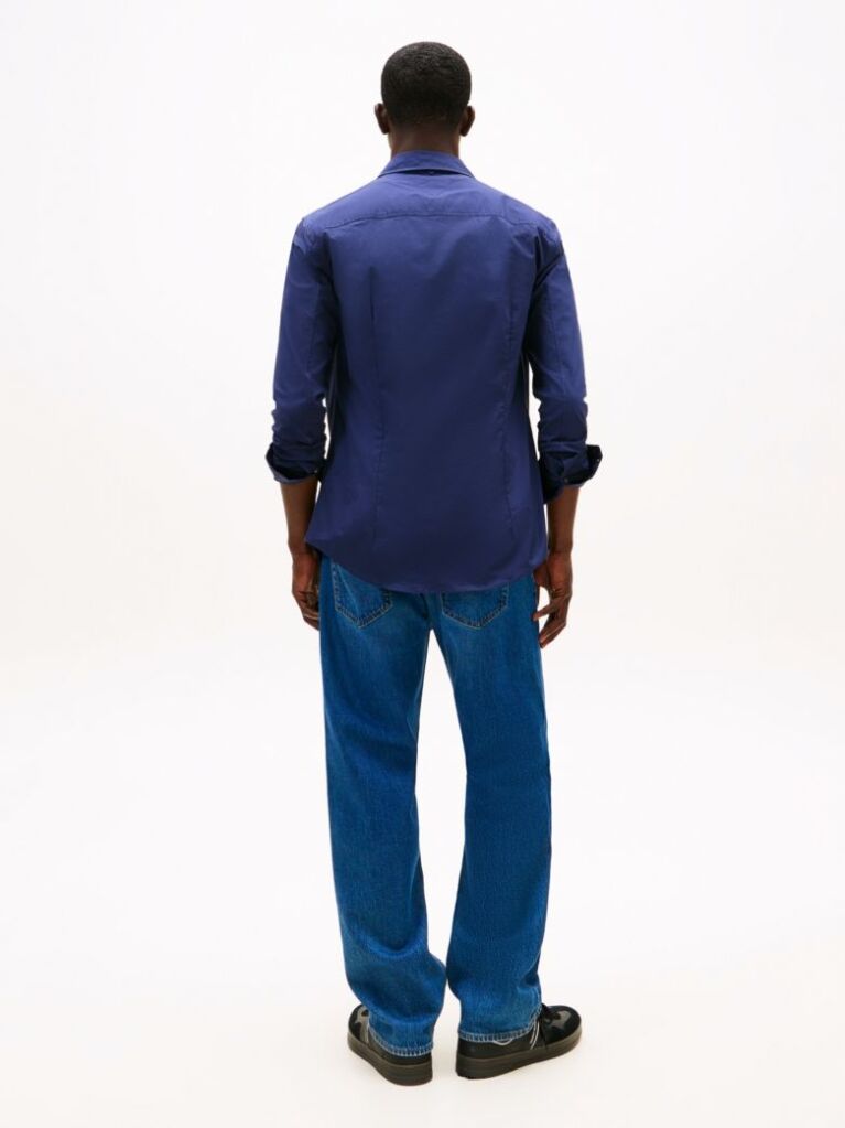Black Stretch Slim Fit Shirt  Men