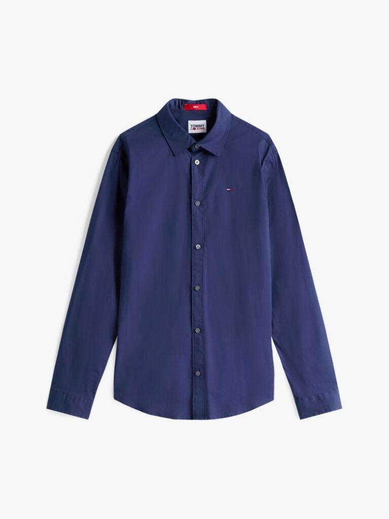 Black Stretch Slim Fit Shirt  Men