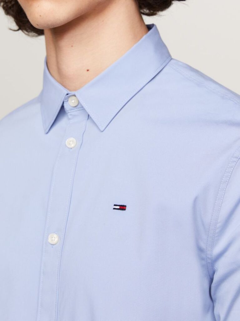 Blue Stretch Slim Fit Shirt  Men