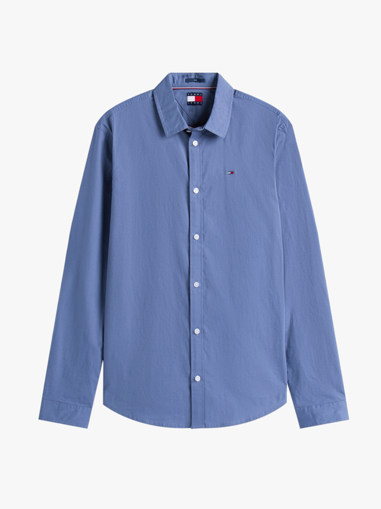 Blue Stretch Slim Fit Shirt  Men