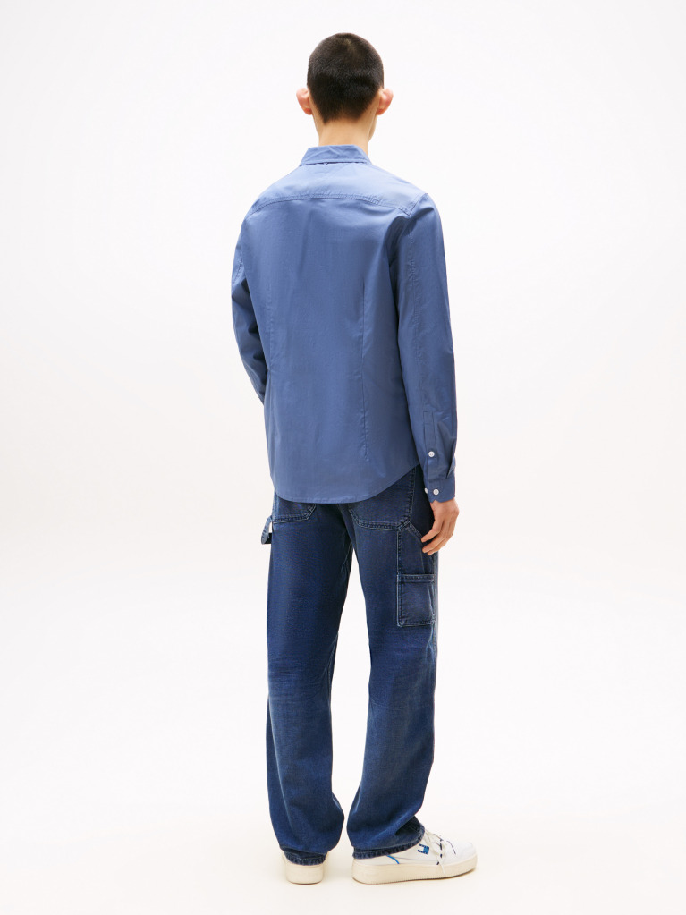 Blue Stretch Slim Fit Shirt  Men