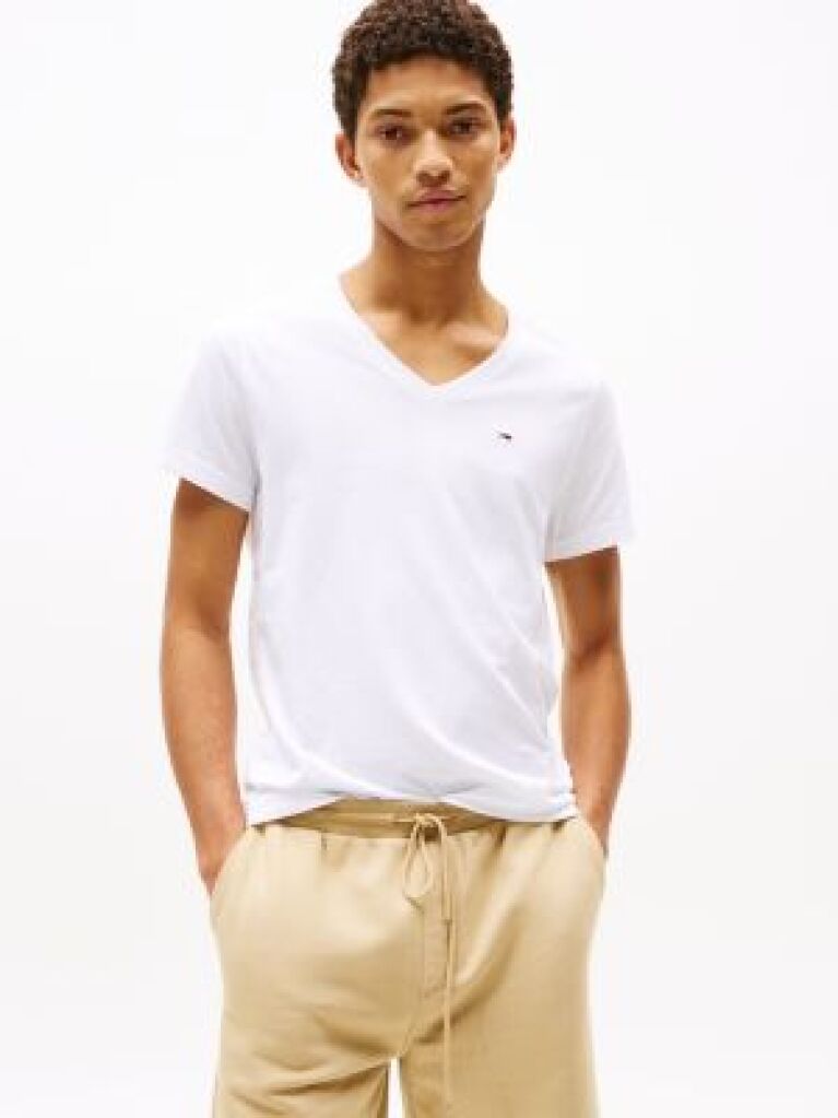 White V-NECK T-SHIRT  Men