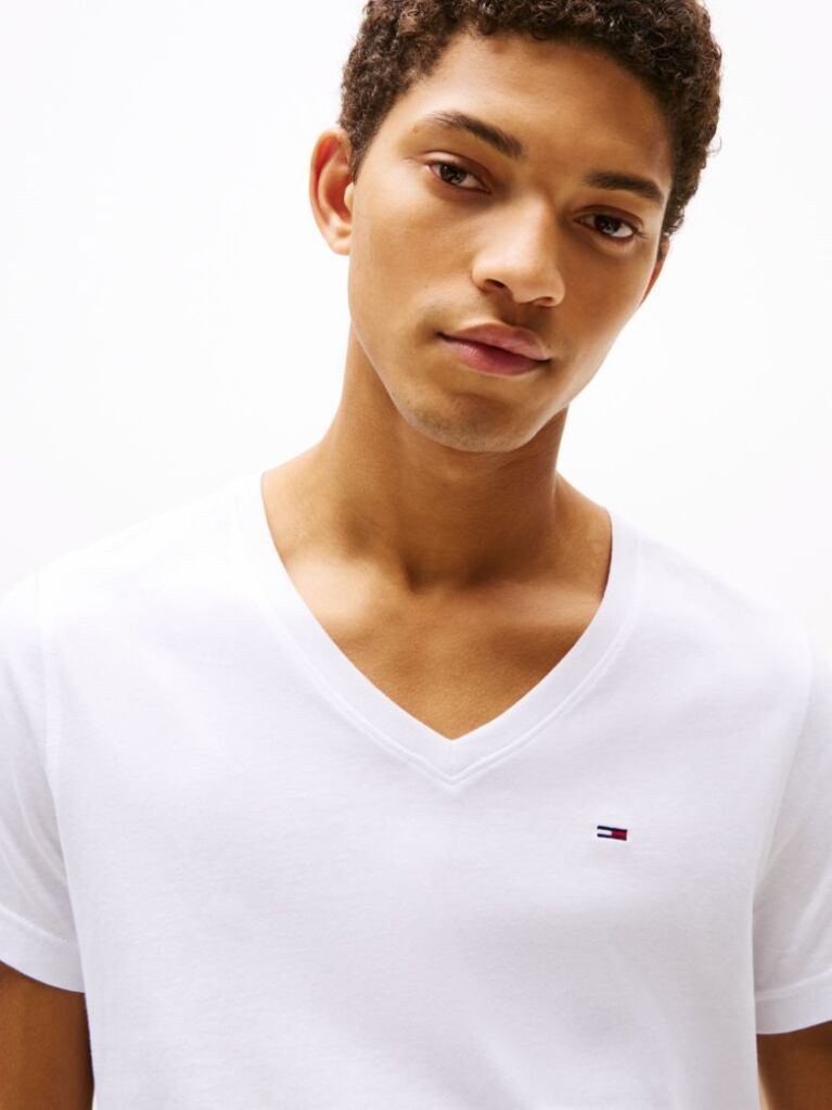 White V-NECK T-SHIRT  Men