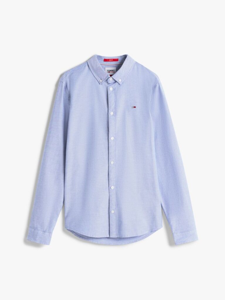 Blue Stretch Organic Cotton Slim Fit Shirt  Men
