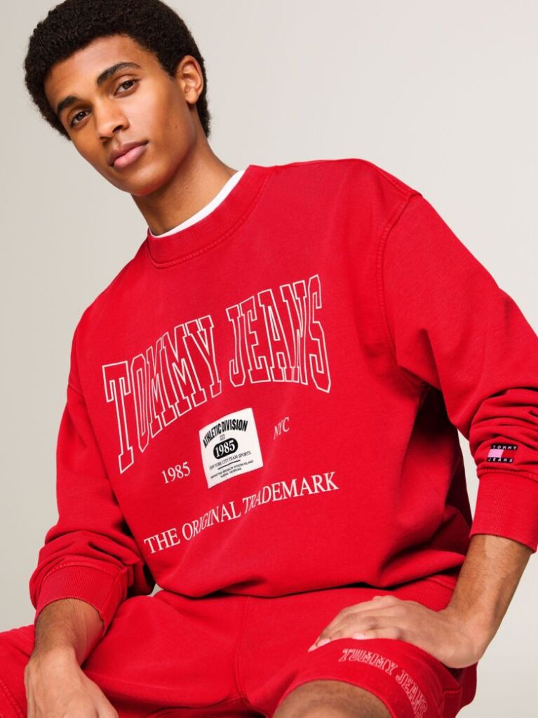 Red Archive Relaxed Sweatshirt  Men