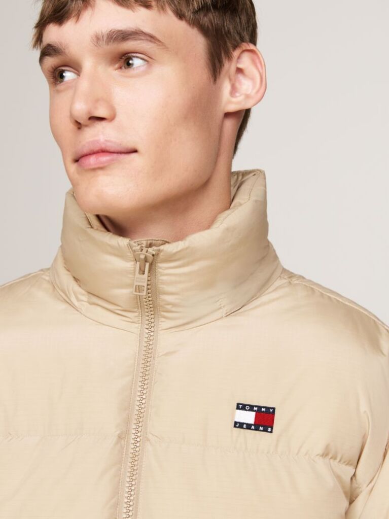 Beige Water Repellent Down-Filled Alaska Puffer Jacket  Men