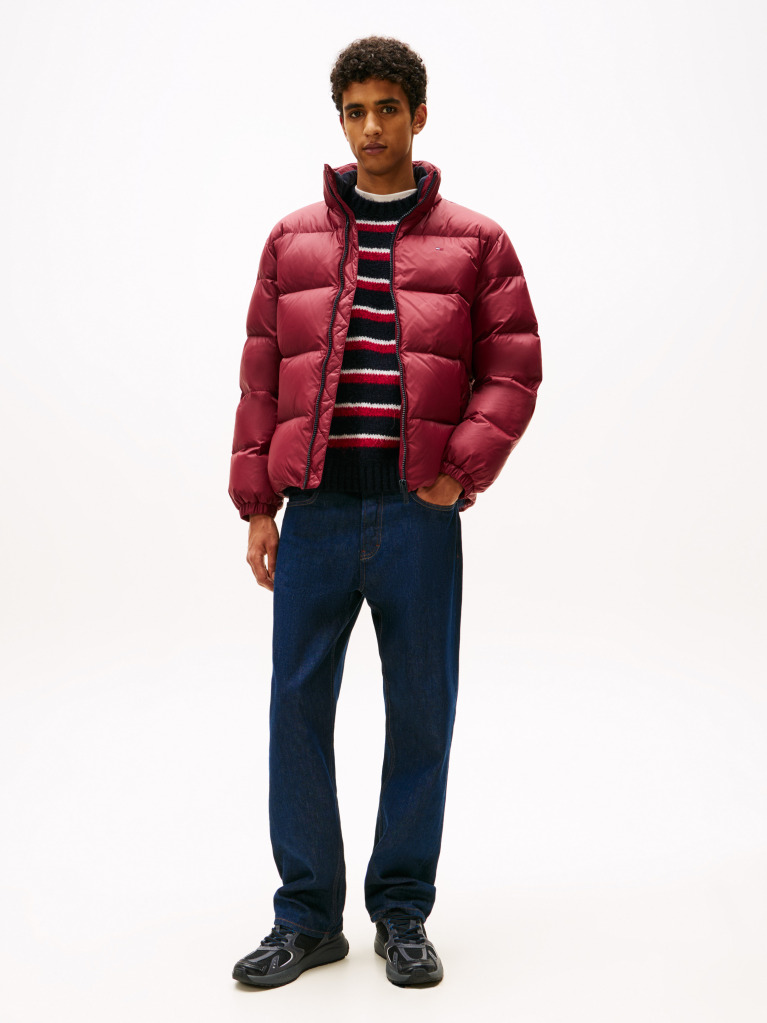 Red Water Repellent Down Jacket  Men