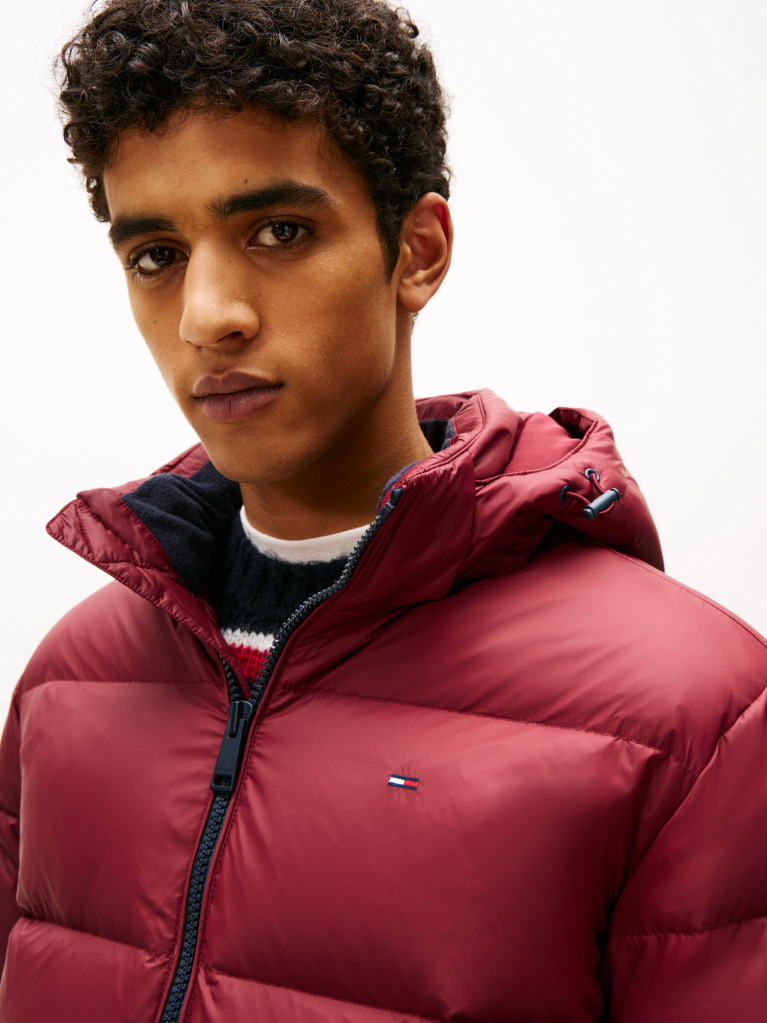 Red Water Repellent Down Jacket  Men