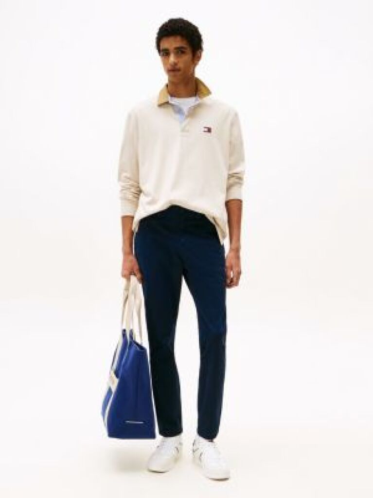 Blue Austin Stretch Cotton Slim Chinos  Men